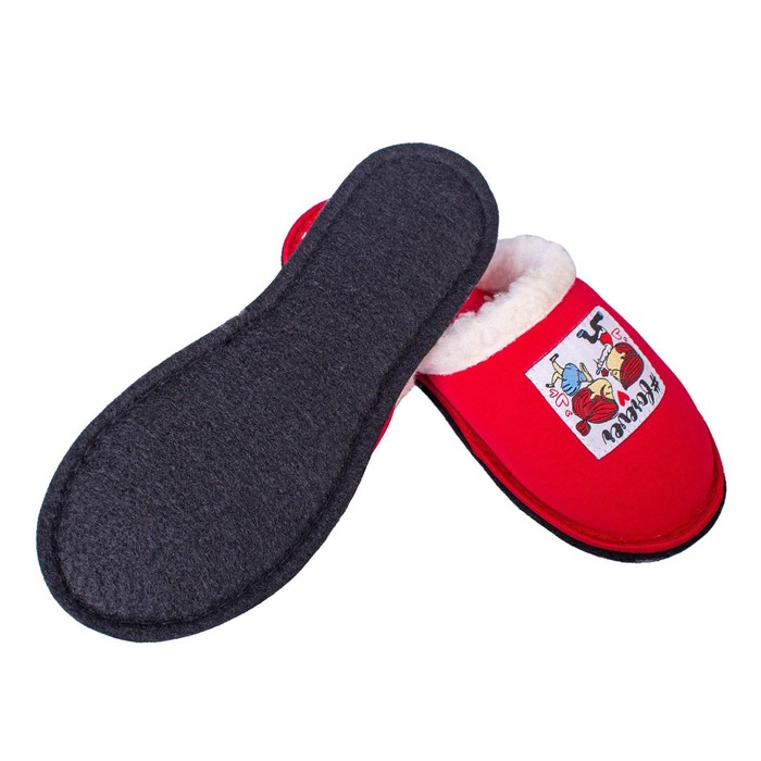 Обувь домашняя женская "Моей второй половинке", размер 38/39