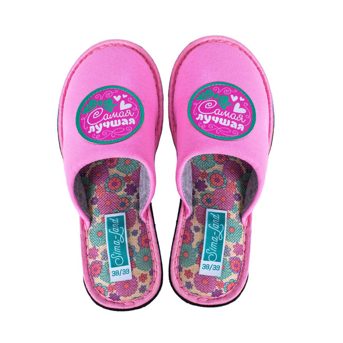 Обувь домашняя женская "Любимой доченьке!", размер 38/39