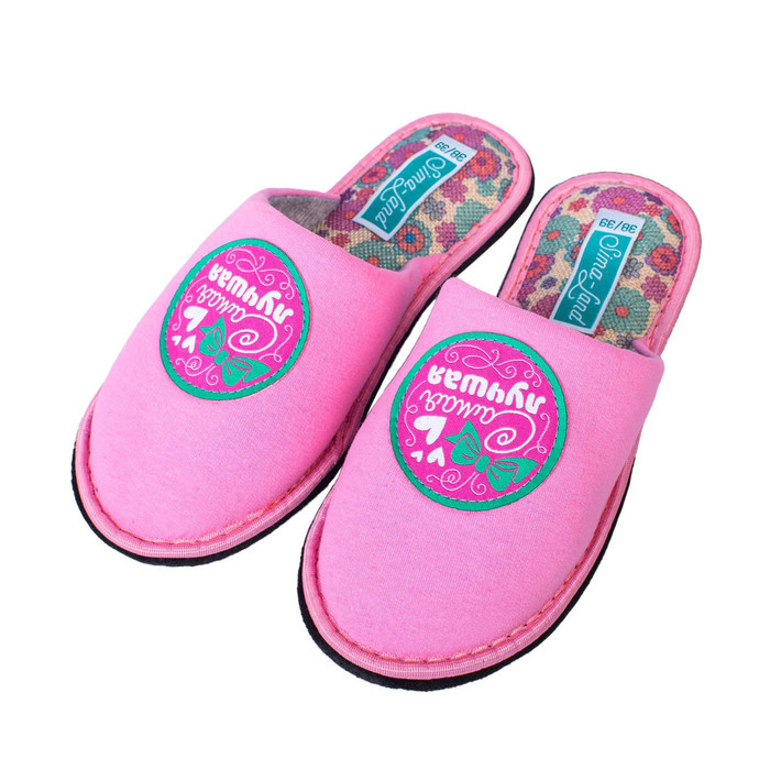 Обувь домашняя женская "Любимой доченьке!", размер 38/39