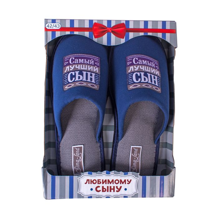 Обувь домашняя мужская "Любимому сыну", размер 42/43
