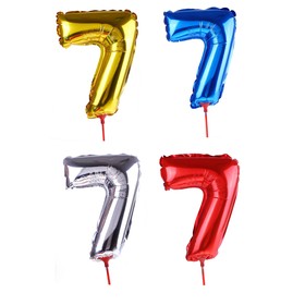 

Шар фольгированный 14", цифра 7, с палочкой, цвета МИКС