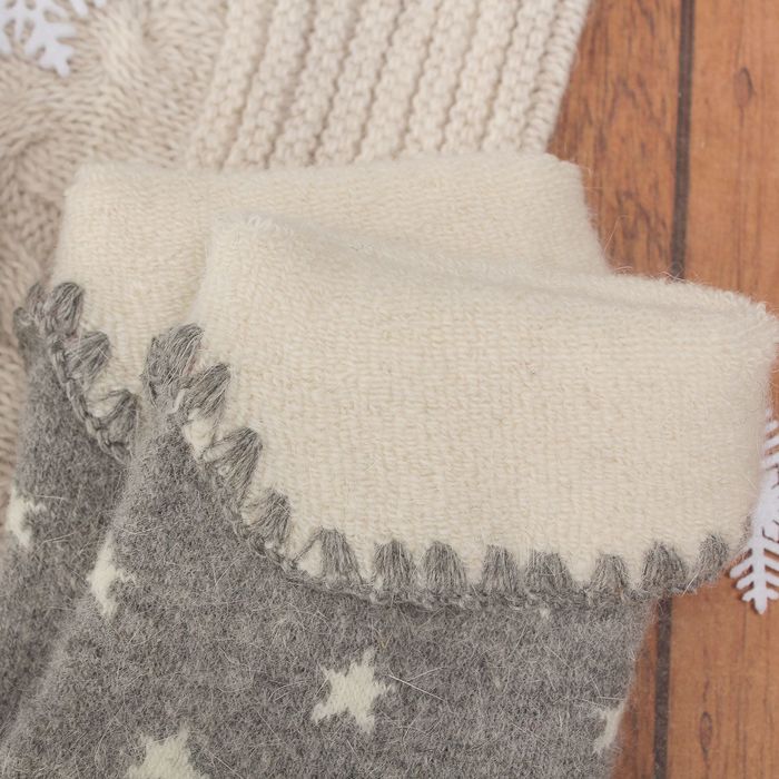 Носки женские тёплые Colloista "Звёзды", размер 23-25, цвет серый