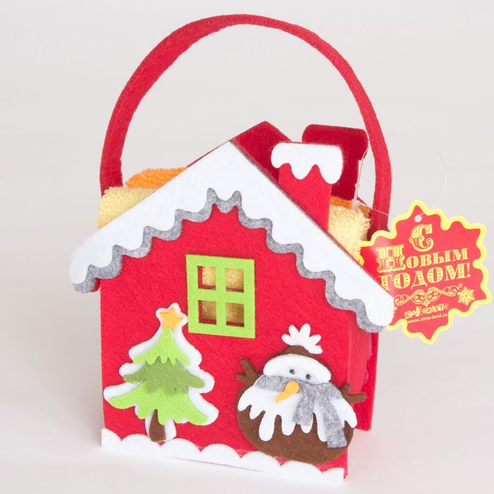 Наб. полотенец в корз. Collorista "Тепла и уюта" 30х30 см-2 шт, 100% хлопок, 300 гр/м2