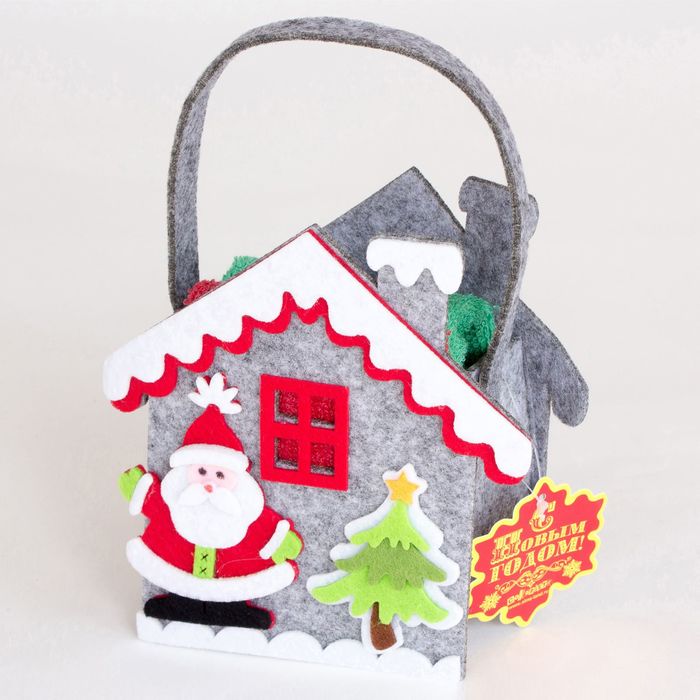 Наб.полотенец в корзинке Collorista "Домик" 30х30 см - 2 шт., хлопок 1486050