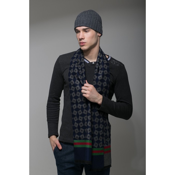 Шапка шерстяная мужская "Амадео", размер 56-58, цвет серый