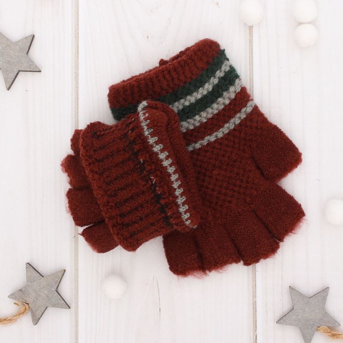 Митенки шерстяные для мальчиков Collorista "Арчи", размер 14 (р-р произв. 16*7 см)