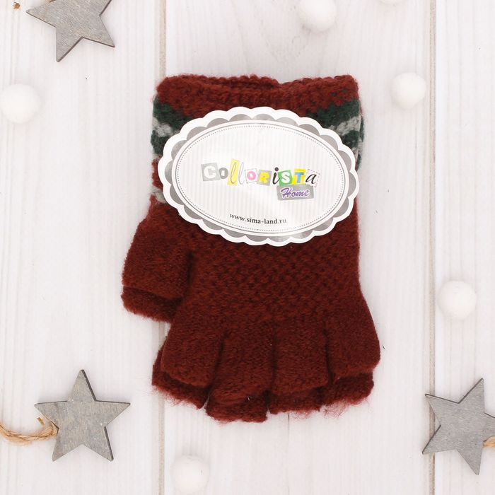 Митенки шерстяные для мальчиков Collorista "Арчи", размер 14 (р-р произв. 16*7 см)