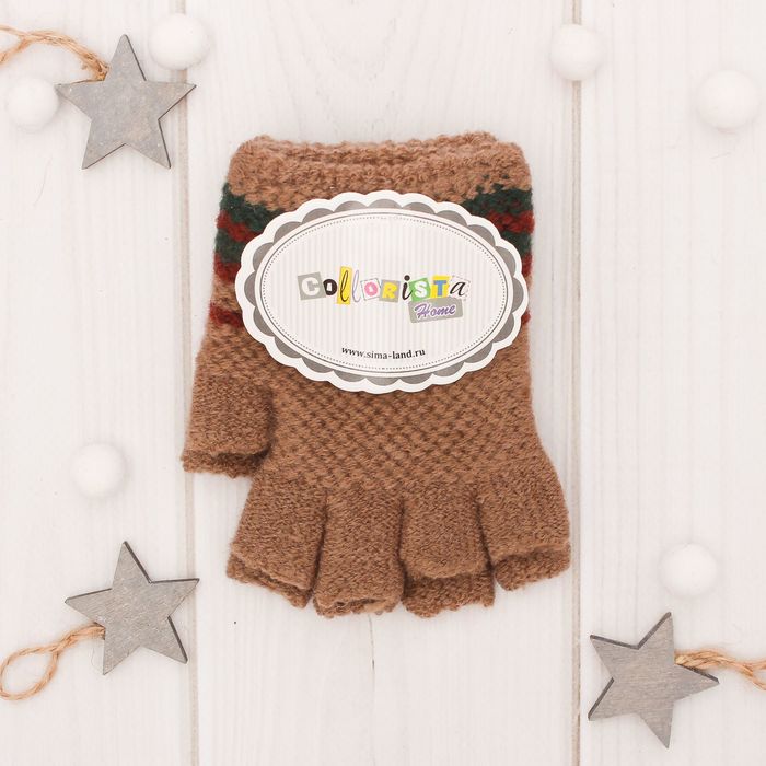 Митенки шерстяные для мальчиков Collorista "Барт", размер 14 (р-р произв. 16*7 см)