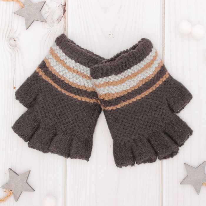 Митенки шерстяные для мальчиков Collorista "Леон", размер 14 (р-р произв. 16*7 см)