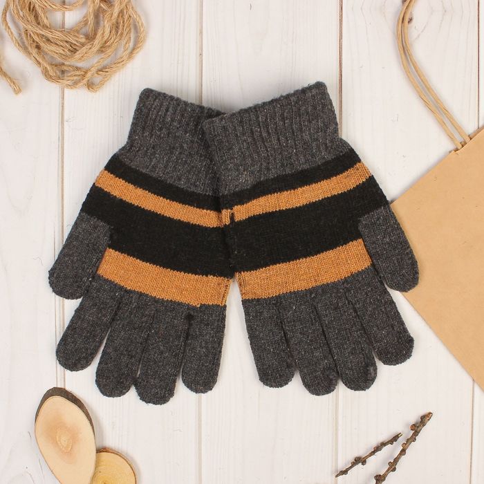 Перчатки шерстяные мужские "Юклид", размер 22