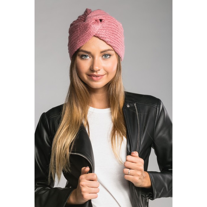 Шапка-чалма женская "Восточная краса", размер 54-56, цвет розовый