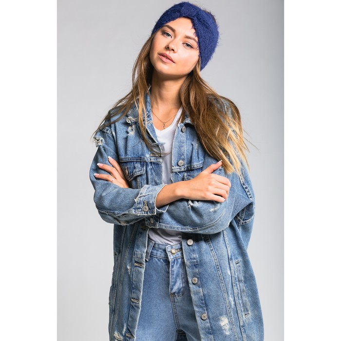 Повязка женская "Аиша", размер 54-56, цвет фиолетовый