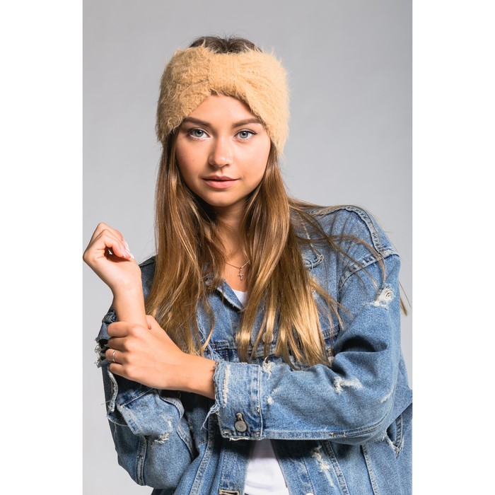 Повязка женская "Аиша", размер 54-56, цвет бежевый