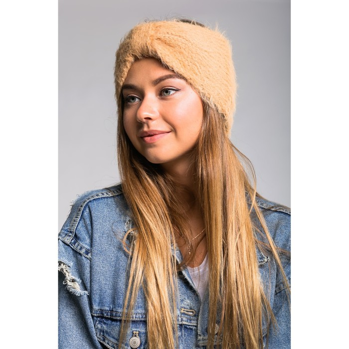 Повязка женская "Аиша", размер 54-56, цвет бежевый