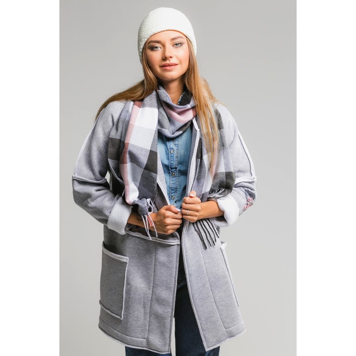 Шапка демисезонная с помпоном &quot;Весёлый гном&quot;, размер 52-54, цвет белый