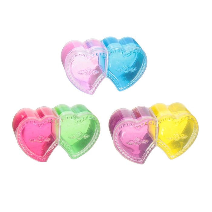 Лизун "Сердечки" твердый, цвета МИКС