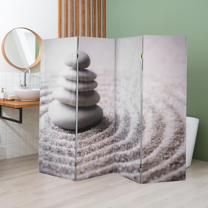 Ширма "Камни на песке", 200 × 160 см