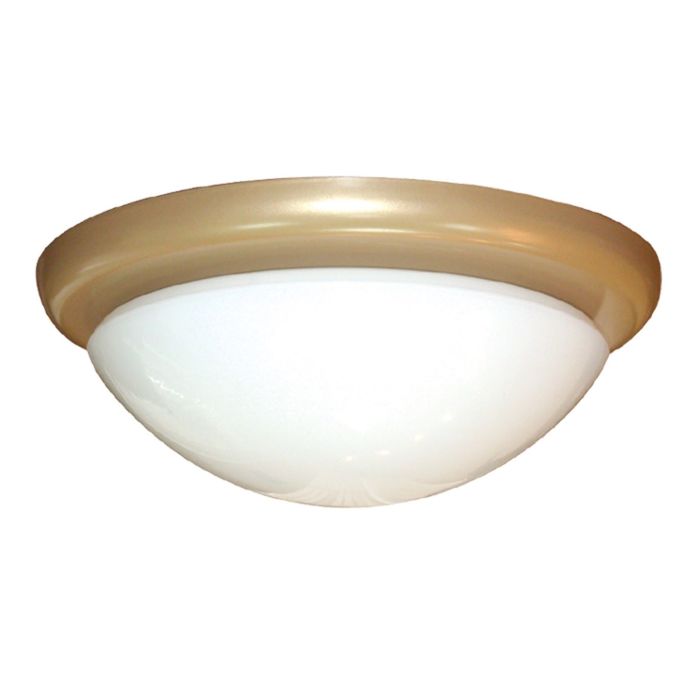 Светильник настенно-потолочный "Полусфера Б" 1 лампа Е27 100W опал матовый,золото 25х25х9,9 25886