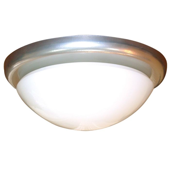 Светильник настенно-потолочный "Полусфера Б" 2 лампы Е27 60W опал матовый,серебро 35х35х11, 25886