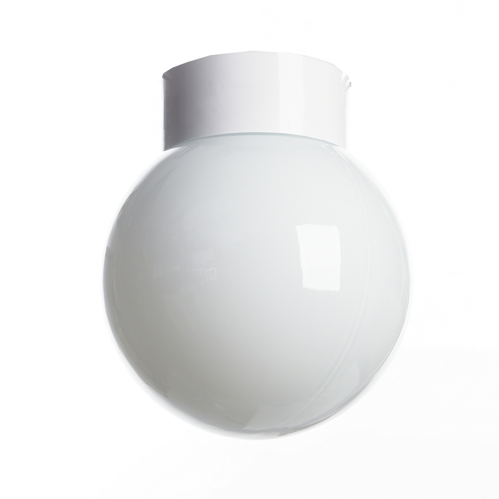 Светильник настенно-потолочный "Шар" прямой 1 лампа Е27 60W опал,белый 15х15х18,6