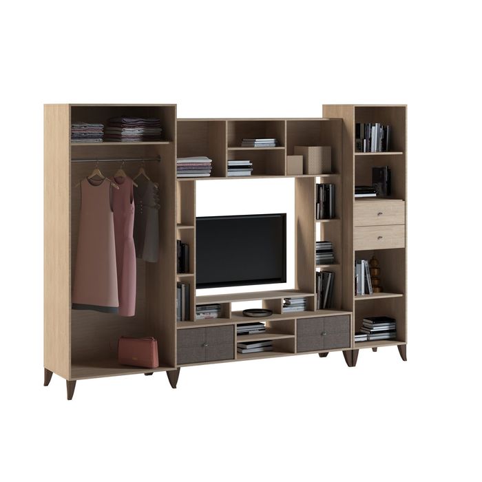 Пенал витрина Квадро Дуб сонома