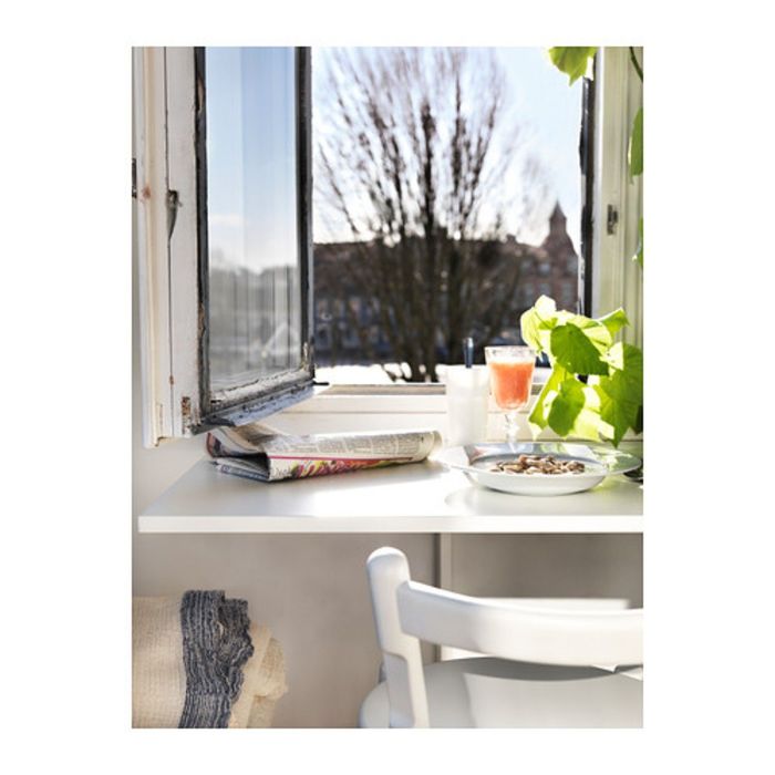 Стол откидной стенного крепежа, цвет белый НОРБЕРГ