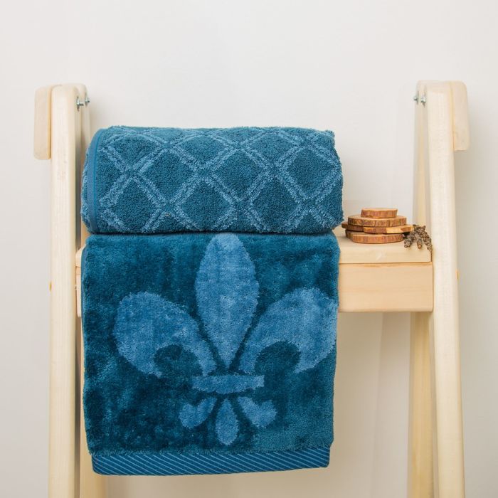 Полотенце махровое Spany Interio, SHAMBOR Blue stone 50х100, 550г/м, хл100%