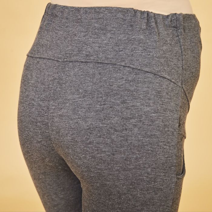 Легинсы тёплые для беременных (высокие), размер 44-46 (L), цвет серый