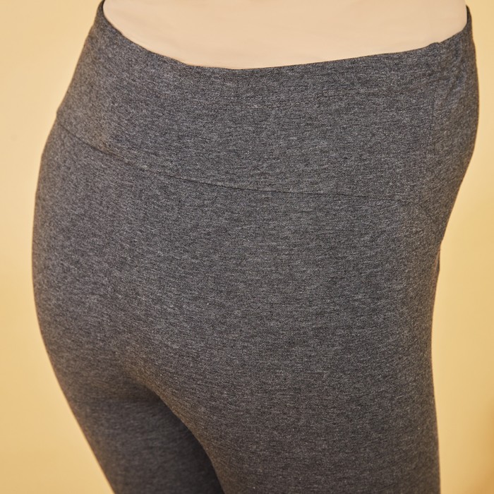 Легинсы утеплённые для беременных (высокие), размер 44-48 (М-L), цвет тёмно-серый, аппликация МИКС