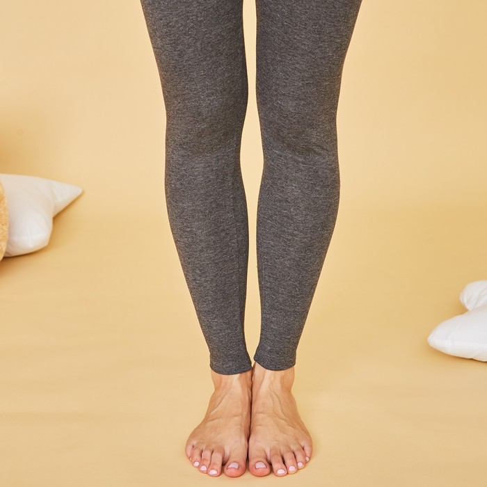 Легинсы утеплённые для беременных (высокие), размер 44-48 (М-L), цвет тёмно-серый, аппликация МИКС