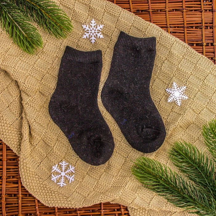 Носки десткие тёплые Collorista "Калейдоскоп", размер 12 (18-20), цвет чёрный