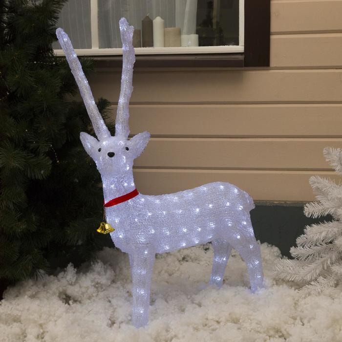 Фигура акрил. "Олень голова влево" 60х35х100 см, контр. низковольтный, 140 LED, 24V