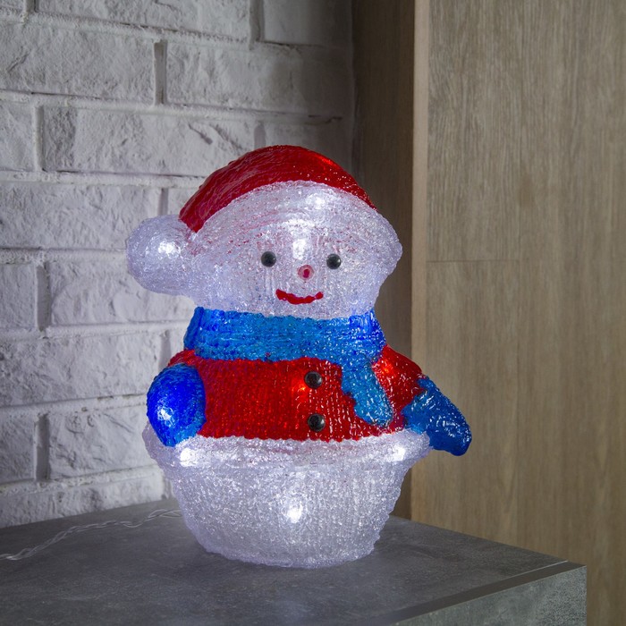 Фигура акрил. "Снеговик" 21х25х30 см, контроллер с димером, 40 LED, 220V