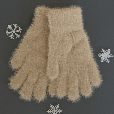 Перчатки женские "Самира", размер 16 (р-р произв. 20*8 см), цвет бежевый