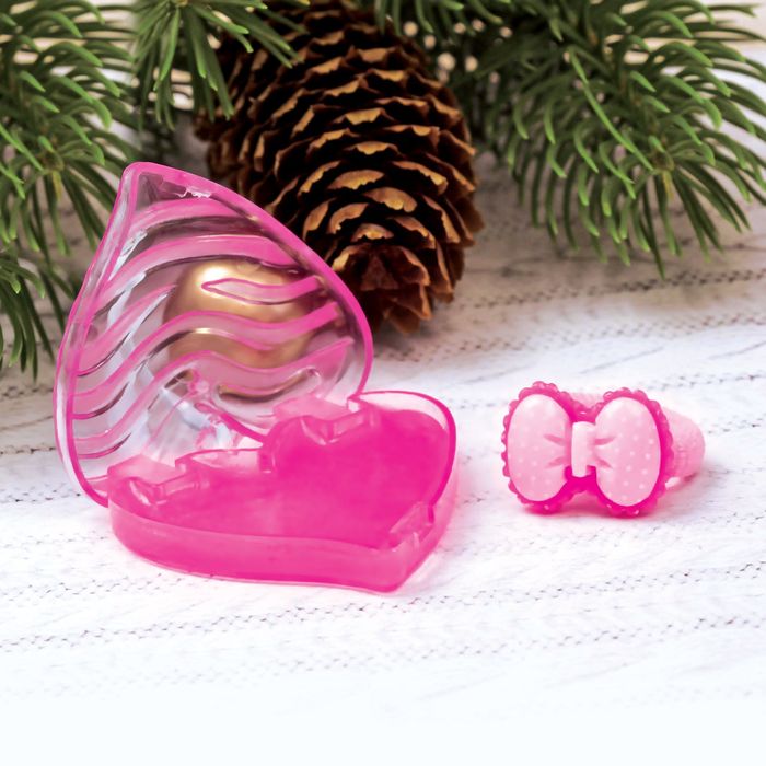 Блеск для губ детский с открыткой "Красивого Нового Года!"+ резинка для волос МИКС