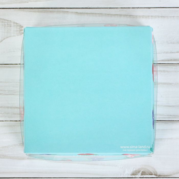 Коробка для кондитерских изделий с PVC крышкой «Сладкий момент» 12 х 6 х 11,5 см