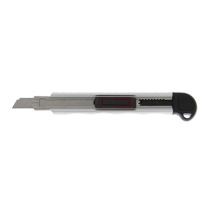 Нож универсальный TUNDRA, металлический корпус, доп. винтовой фиксатор, 6 лезвий, 9 мм