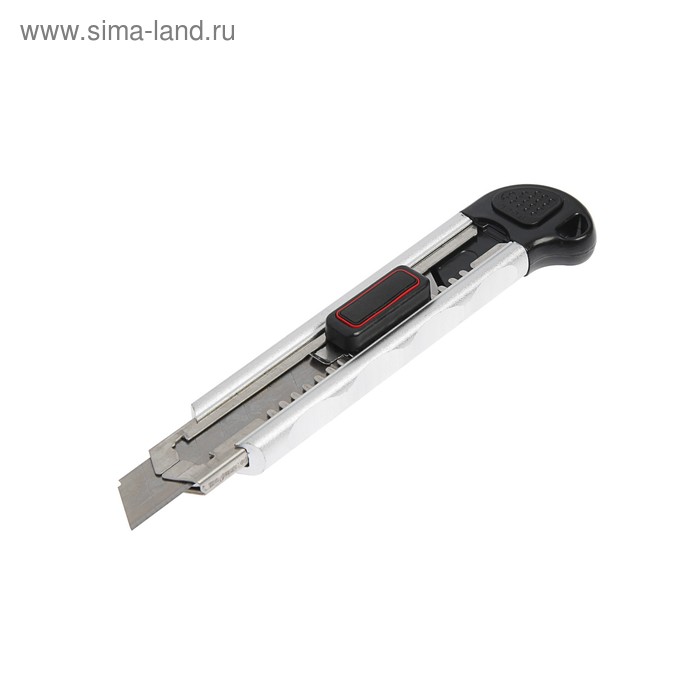фото Нож универсальный tundra, металлический корпус, доп. винтовой фиксатор, 6 лезвий, 18 мм