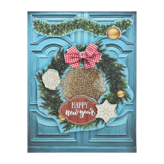 Открытка-шейкер «Новогодний венок», 11 × 15 см набор для создания