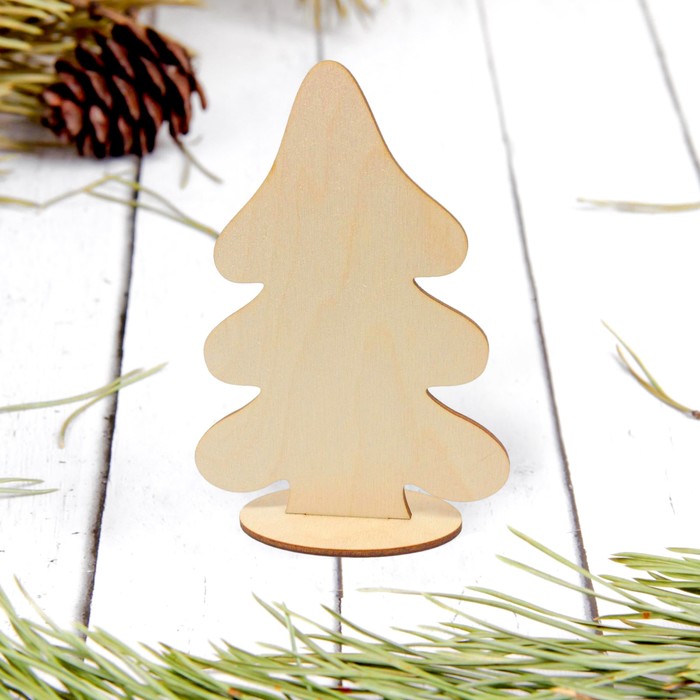 Сувенир новогодний "Ёлка на подставке" 15см