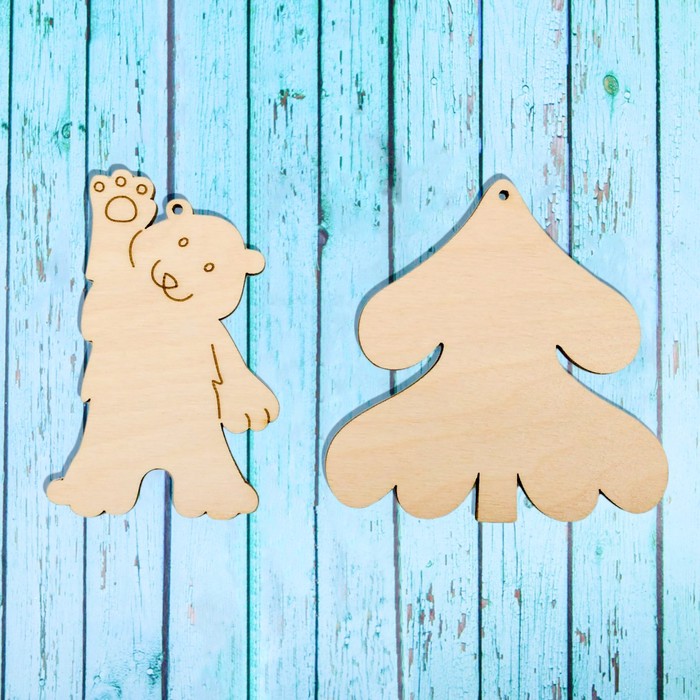 Подвеска "Ель и медвежонок"