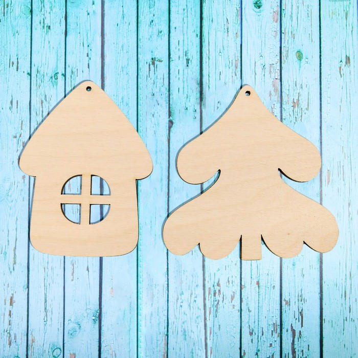 Подвеска "Домик и ёлочка"