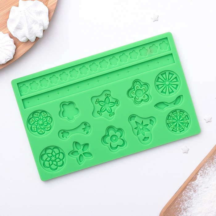 Молд 20х12,5 см "Цветник", цвета МИКС