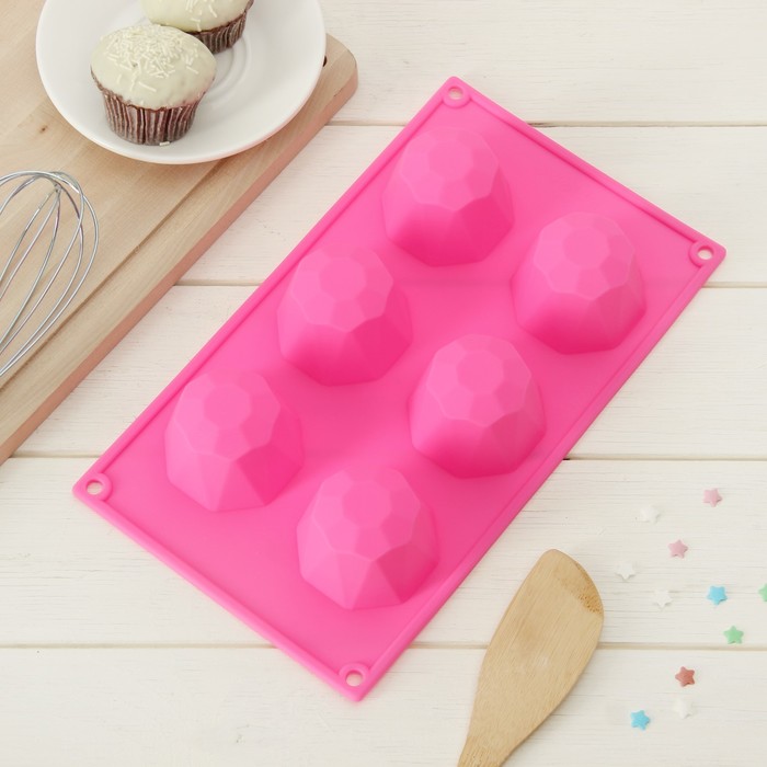 Форма для выпечки "Скульптор", 6 ячеек, цвета МИКС