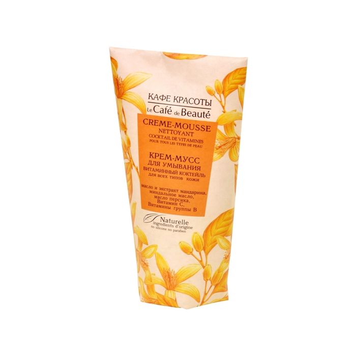 Крем-мусс для умывания Кафе красоты "Витаминный коктейль", для всех типов кожи, 150 мл