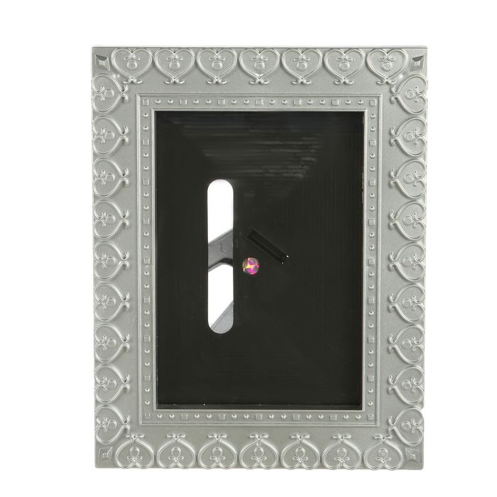 Фоторамка пластик 13х18 см "Сердечность" серебро 24х19х8 см