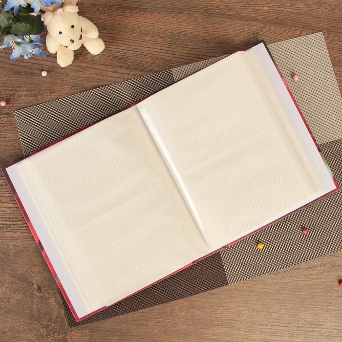 Фотоальбом 200 фото 10х15 см "Мои воспоминания, красные розы" 26,5х17,5х5 см