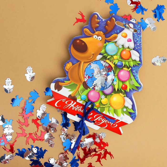 Конфетти "С Новым годом!", оленёнок, МИКС
