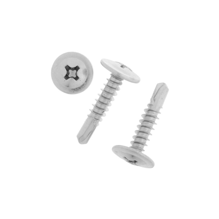 Саморез с прессшайбой TUNDRA krep, сверлоконечный, 4.2х19 мм, цинк, 15 кг