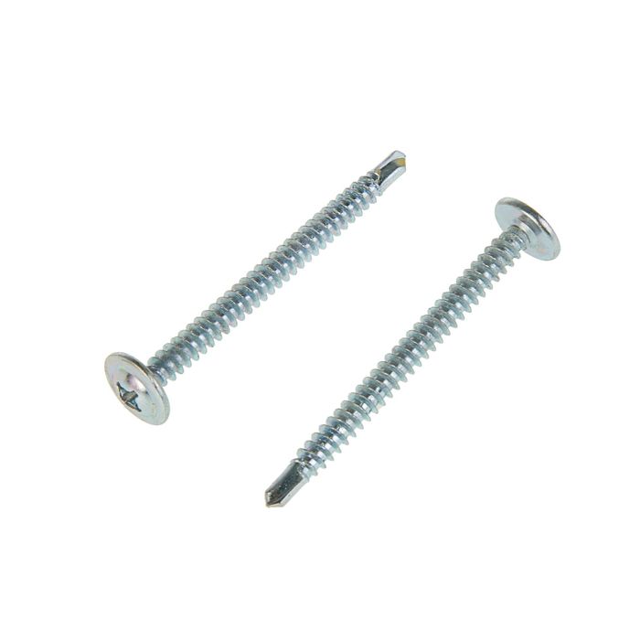 Саморез с прессшайбой TUNDRA krep, сверлоконечный, 4.2х51 мм, цинк, 15 кг